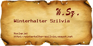 Winterhalter Szilvia névjegykártya