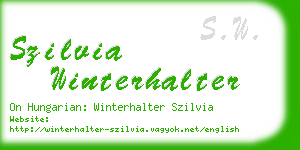 szilvia winterhalter business card